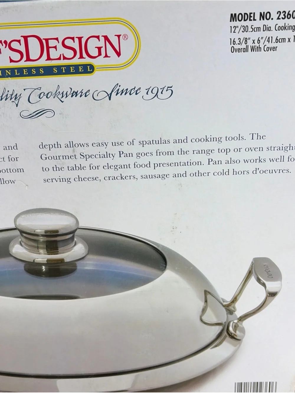Chef’s design￼ stainless steel